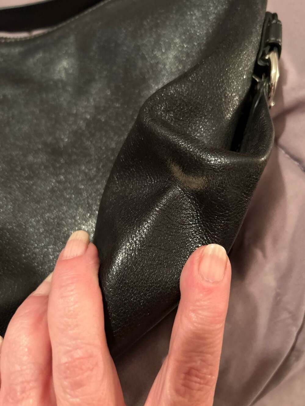 Coach Madison Black Leather Shoulder Bag Hobo 14314 - Picture 5 of 5